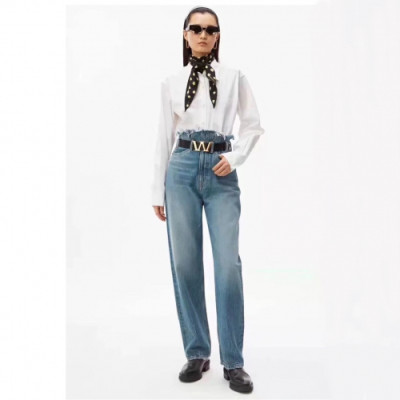 [매장판]Alexsander Wang 2019 Womens Logo Classic Denim Pants - 알렉산더왕 2019 여성 로고 클래식 데님 팬츠 Alw0018x.Size(25 - 30).블루