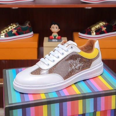 Louis Vuitton 2019 Mens Leather Sneakers - 루이비통 2019 남성용 레더 스니커즈 LOUS0333.Size(240 - 270).화이트+브라운