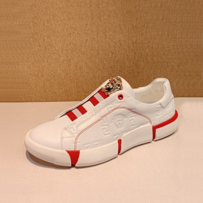 Versace 2019 Mens Leather Sneakers - 베르사체 2019 남성용 레더 스니커즈 VERS0088.Size (240 - 270).화이트