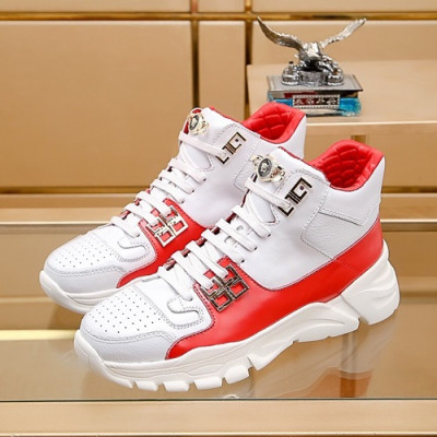 Versace 2019 Mens Leather Sneakers - 베르사체 2019 남성용 레더 스니커즈 VERS0096.Size (240 - 270).화이트