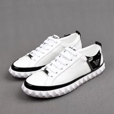 Armani 2019 Mens Leather Sneakers  - 알마니 2019 남성용 레더 스니커즈 ARMS0074,Size(240 - 270).화이트