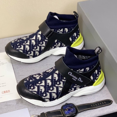 Dior 2019 Mm / Wm Knit & Leather Running Shoes - 디올 2019 남여공용 니트 & 레더 런닝슈즈 DIOS0117,Size(225 - 275).블랙