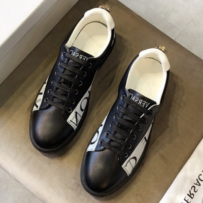 Versace 2019 Mens Leather Sneakers - 베르사체 2019 남성용 레더 스니커즈 VERS0099.Size (240 - 270).블랙