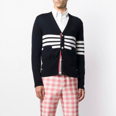 Thom Browne 2019  Mens Wool V-neck Cardigan - 톰브라운 2019 남성 울 브이넥 가디건 Thom0288x.Size(s - 3xl).네이비