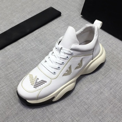 Armani 2019 Mens Leather Sneakers  - 알마니 2019 남성용 레더 스니커즈 ARMS0078,Size(240 - 270).화이트