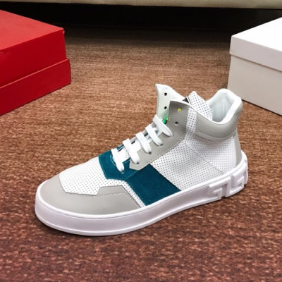 Versace 2019 Mens Leather Sneakers - 베르사체 2019 남성용 레더 스니커즈 VERS0107.Size (240 - 270).화이트