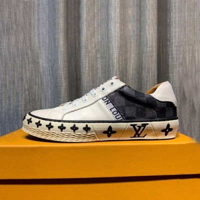 Louis Vuitton 2019 Mens Leather Sneakers - 루이비통 2019 남성용 레더 스니커즈 LOUS0351.Size(240 - 270).화이트