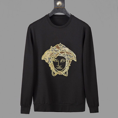 Versace 2019 Mens Medusa Logo Crew-neck Tshirt - 베르사체 2019 남성 메두사 로고 크루넥 긴팔티 Ver0299x.Size(m - 3xl).블랙