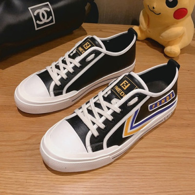 Fendi 2019 Mens Leather Sneakers - 펜디 2019 남성용 레더 스니커즈 FENS0185,Size(240 - 270).블랙