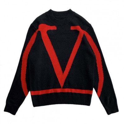 Valentino 2019 Mens Big Logo Wool sweater - 발렌티노 2019 남성 빅로고 울 스웨터 Val0269x.Size(s - 2xl).블랙