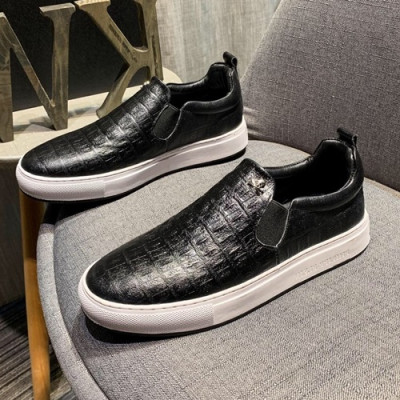 Philipp plein 2019 Mens Leather Slip On  - 필립플레인 2019 남성용 레더 슬립온 PPS0122,Size(240 - 270).블랙