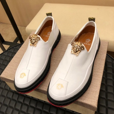 Versace  2019 Mens Leather Slip On - 베르사체 2019 남성용 레더 슬립온 VERS0137,Size(240 - 270).화이트