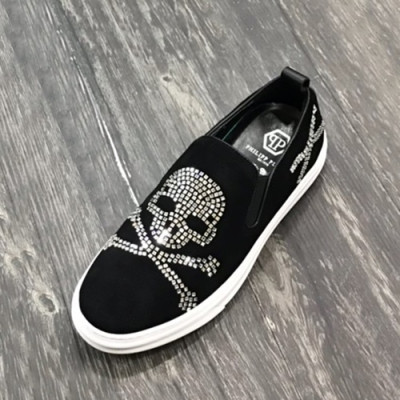 Philipp plein 2019 Mens Leather Slip On - 필립플레인 2019 남성용 레더 슬립온 PPS0125,Size(240 - 275).블랙