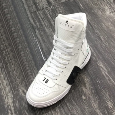 Philipp plein 2019 Mens Leather Sneakers  - 필립플레인 2019 남성용 레더 스니커즈 PPS0129,Size(240 - 275).화이트