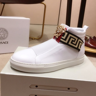 Versace 2019 Mens Leather Sneakers - 베르사체 2019 남성용 레더 스니커즈 VERS0142,Size (240 - 270).화이트