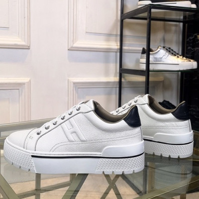 Hermes 2019 Ladies Leather Sneakers - 에르메스 2019 여성용 레더 스니커즈 HERS0241.Size(225 - 250).화이트