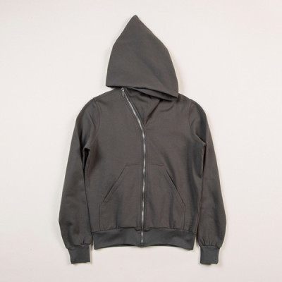 Rick Owens 2019 Mens Logo Cotton Zip-up Hooded - 릭오웬스 2019 남성 로고 코튼 집업 후드티 Ric008x.Size(s - xl).그레이