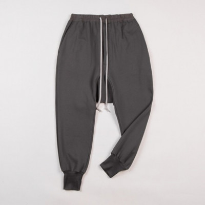 Rick Owens 2019 Mens Logo Cotton Training Pants - 릭오웬스 2019 남성 로고 코튼 트레이닝 팬츠 Ric0014x.Size(s - xl).그레이