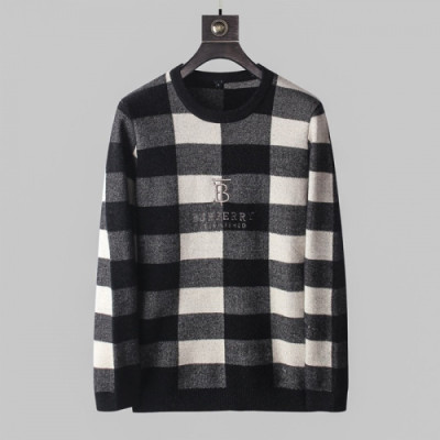 Burberry 2019 Mens Retro Logo Crew - neck Sweater - 버버리 2019 남성 레트로 로고 크루넥 스웨터 Bur01266x.Size(l - 4xl).블랙