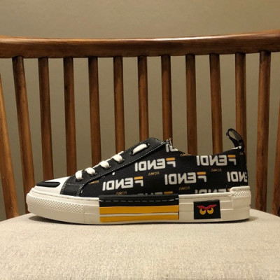 Fendi 2019 Mens Canvas & Leather Sneakers  - 펜디 2019 남성용 캔버스 & 레더 스니커즈 FENS0202,Size(240 - 270).블랙