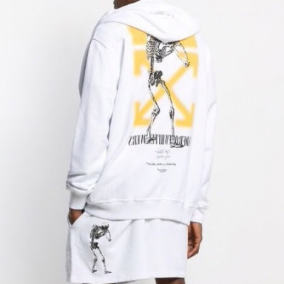 Off-white 2019 Mm/Wm Logo Cotton Oversize HoodT - 오프화이트 2019 남자 로고 코튼 오버사이즈 후드티 Off0175x.Size(s - l).화이트