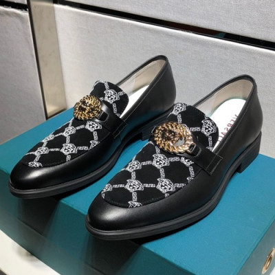 Versace  2019 Mens Leather Loafer - 베르사체 2019 남성용 레더 로퍼 VERS0175,Size(240 - 270).블랙