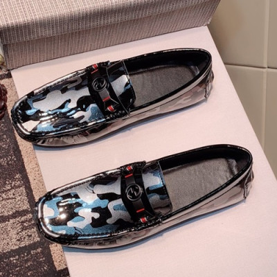 Gucci 2019 Mens Leather Loafer - 구찌 2019 남성용 레더 로퍼 GUCS0500,Size(240 - 270).실버블루카모