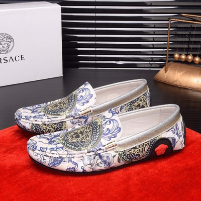 Versace  2019 Mens Leather Loafer - 베르사체 2019 남성용 레더 로퍼 VERS0184,Size(240 - 270).베이지+블루