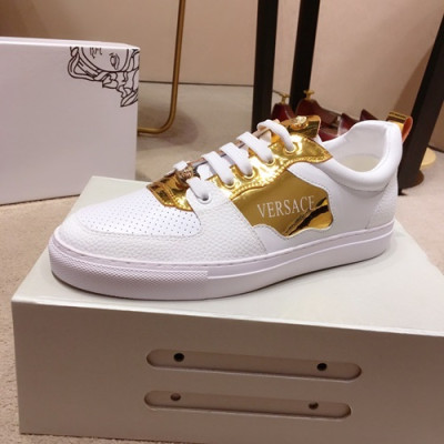 Versace 2019 Mens Leather Sneakers - 베르사체 2019 남성용 레더 스니커즈 VERS0195,Size (240 - 270).화이트