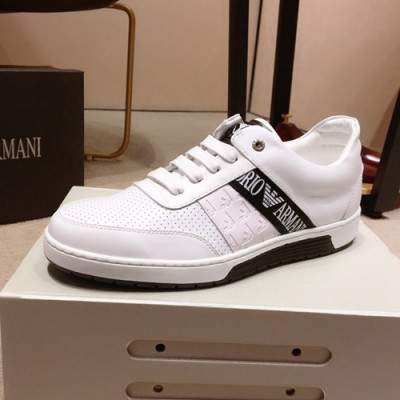 Armani 2019 Mens Leather Sneakers  - 알마니 2019 남성용 레더 스니커즈 ARMS0099,Size(240 - 270).화이트