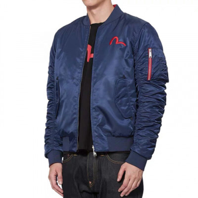 Evisu Mens Embroidery Evisukuro Casual Down Jacket - 에비수 2019 남성 자수 갈매기 캐쥬얼 양면 솜옷 자켓 Evi11x