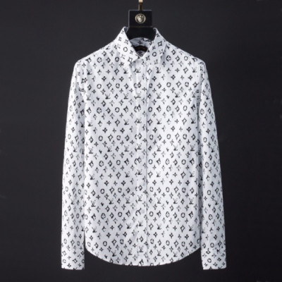 Louis vuitton 2019 Mens Logo Slim Fit Cotton shirt - 루이비통 2019 남성 로고 슬림핏 코튼 셔츠 Lou01306x.Size(m - 3xl).화이트