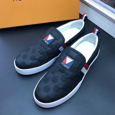 Louis vuitton 2019 Mens Leather Slip On - 루이비통 2019 남성용 레더 슬립온 LOUS0407,Size(240 - 270).블랙