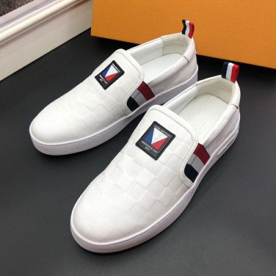 Louis vuitton 2019 Mens Leather Slip On - 루이비통 2019 남성용 레더 슬립온 LOUS0408,Size(240 - 270).화이트