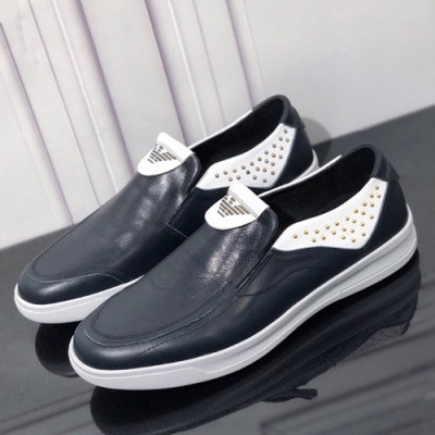 Armani 2019 Mens Leather Slip On - 알마니 2019 남성용 레더 슬립온 ARMS0108,Size(240 - 270).블랙