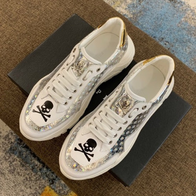 Philipp plein 2019 Mens Leather Sneakers  - 필립플레인 2019 남성용 레더 스니커즈 PPS0147,Size(240 - 270).화이트