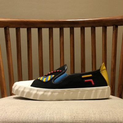 Fendi 2019 Mens Canvas Slip On - 펜디 2019 남성용 캔버스 슬립온 FENS0241,Size(240 - 270).블랙