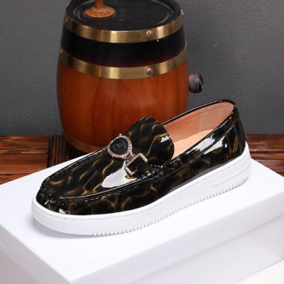 Versace  2019 Mens Leather Slip On - 베르사체 2019 남성용 레더 슬립온 VERS0232,Size(240 - 270).블랙