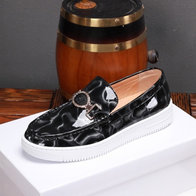 Versace  2019 Mens Leather Slip On - 베르사체 2019 남성용 레더 슬립온 VERS0233,Size(240 - 270).블랙