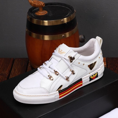 Armani 2019 Mens Leather Sneakers  - 알마니 2019 남성용 레더 스니커즈 ARMS0115,Size(240 - 270).화이트