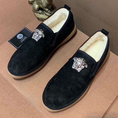 Versace  2019 Mens Suede & Wool Slip On - 베르사체 2019 남성용 스웨이드&울 슬립온 VERS0241,Size(240 - 270).블랙