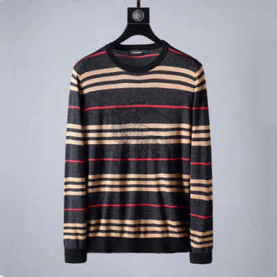 Burberry 2019 Mens Retro Logo Crew - neck Sweater - 버버리 2019 남성 레트로 로고 크루넥 스웨터 Bur01312x.Size(l - 4xl).블랙