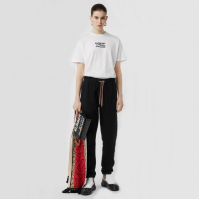 Burberry 2019 Mens Logo Training Pants - 버버리 2019 남성 로고 트레이닝 팬츠 Bur01321x.Size(s - 2xl).블랙