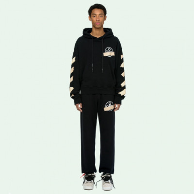 Off-White 2019 Mens Logo Cotton Training Pants - 오프화이트 2019 남성 로고 코튼 트레이닝 팬츠 Off0187x.Size(xs - l).블랙