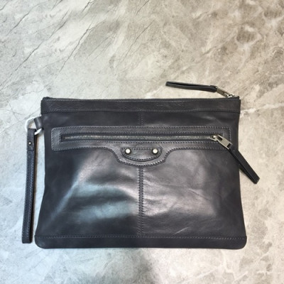 Balenciaga 2019 Leather Clutch Bag,33/37CM - 발렌시아가 2019 남여공용 레더 클러치백,BGB0469,33/37CM,다크그레이