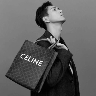 Celine 2019 Vertical Cabas Canvas Tote Shopper Bag,32CM - 셀린느 2019  버티컬 카바스 캔버스 토트 쇼퍼백 ,191542-2,32CM,브라운