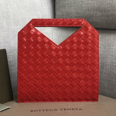 Bottega Veneta 2019 Small Flat Tote Bag,26cm - 보테가 베네타 2019 스몰 플랫 토트백, 592787,BVB0381,26cm,레드