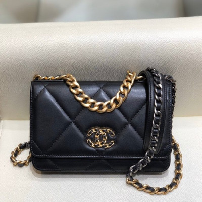 Chanel 2019 WOC Chain Cross Bag,19CM - 샤넬 2019 WOC 체인 크로스백,CHAB1270,19CM,블랙