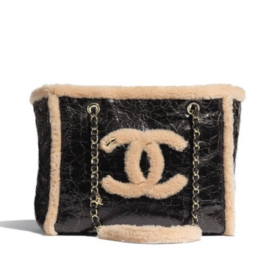 Chanel 2019 Women Tote Shoulder Shopper Bag,33cm - 샤넬 2019 여성용 토트 숄더 쇼퍼백,CHAB1288, 33cm,블랙+베이지