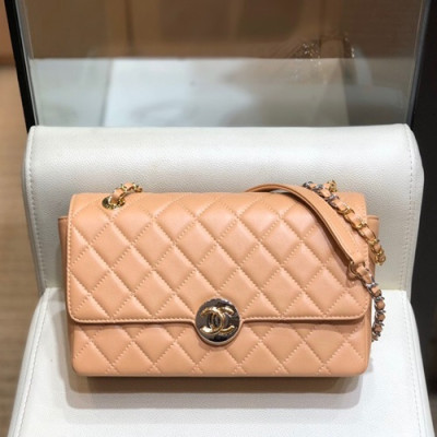 Chanel 2019 Women Large Chain Shoulder Cross Bag,23cm - 샤넬 2019 여성용 라지 체인 숄더 크로스백 CHAB1299, 23cm,핑크